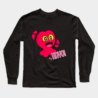 Heart Squid Hayo! Long Sleeve T-Shirt